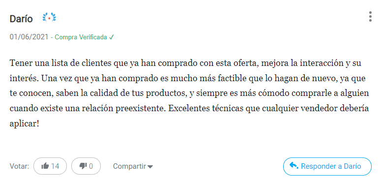 classyfunnels - testimonial - opinión del Plan de Ejecución Rápida "Crea una oferta irresistible"