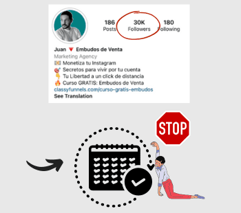 Instagram de classyfunnels. 30000 seguidores.