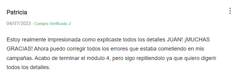 classyfunnels - testimonial - opinión del Plan de Ejecución Rápida "Flujo de Tráfico Infinito"