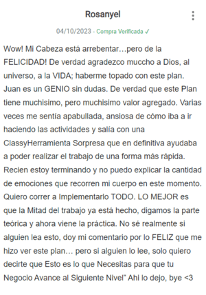 Testimonial Primer Embudo de Ventas - Curso de Marketing Gratis