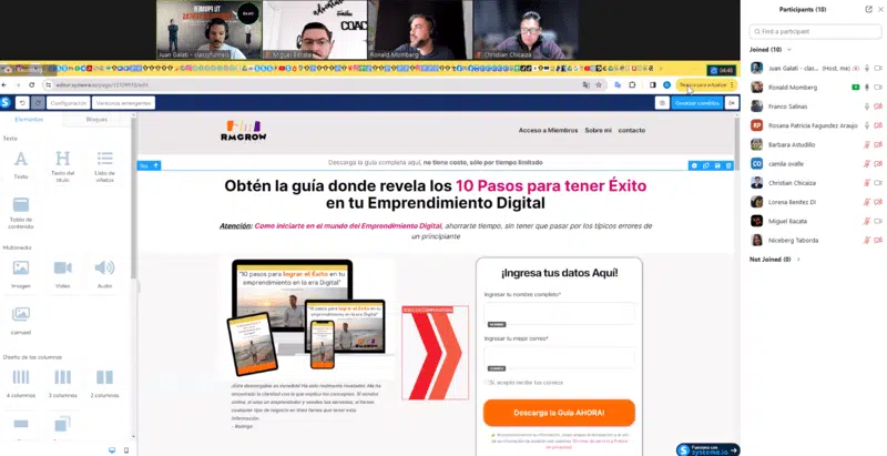 Coaching grupal Embudo de Ventas con Juan Galati - classyfunnels