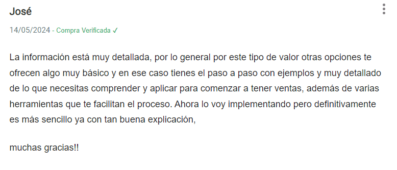 Testimonial - Testimonio - Opinión del Curso Crea una Oferta Irresistible de classyfunnels - ¿Vale la pena?