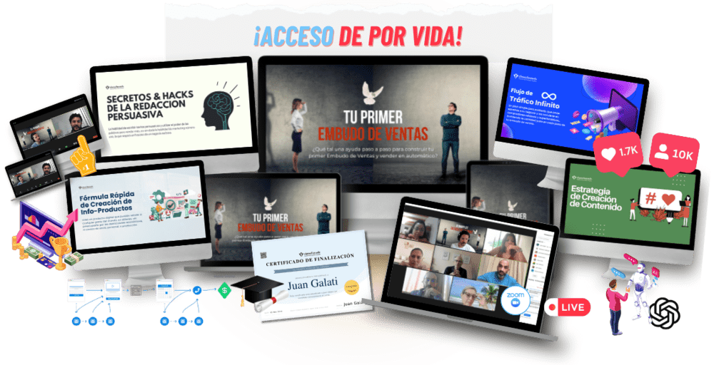 Tu Primer Embudo de Ventas - Programa de coaching Anual - Acceso de por Vida